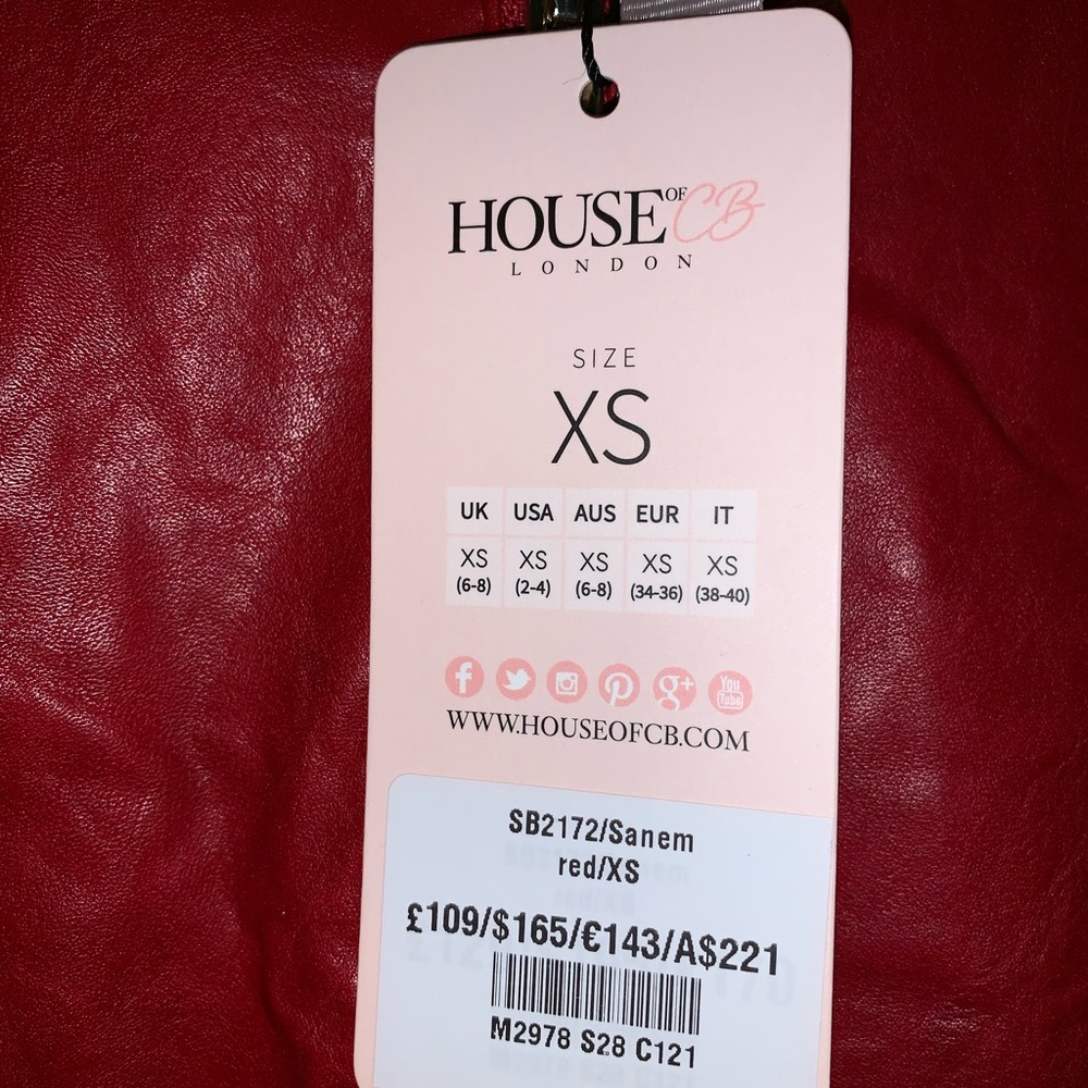 House of CB vegan leather dress - NWT